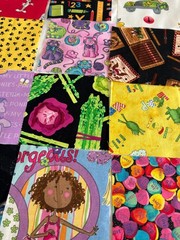 Lot of 40 “I SPY” Quilt Squares 5″x5″ 100% Cotton, Rotary Cut, No Two Are Alike