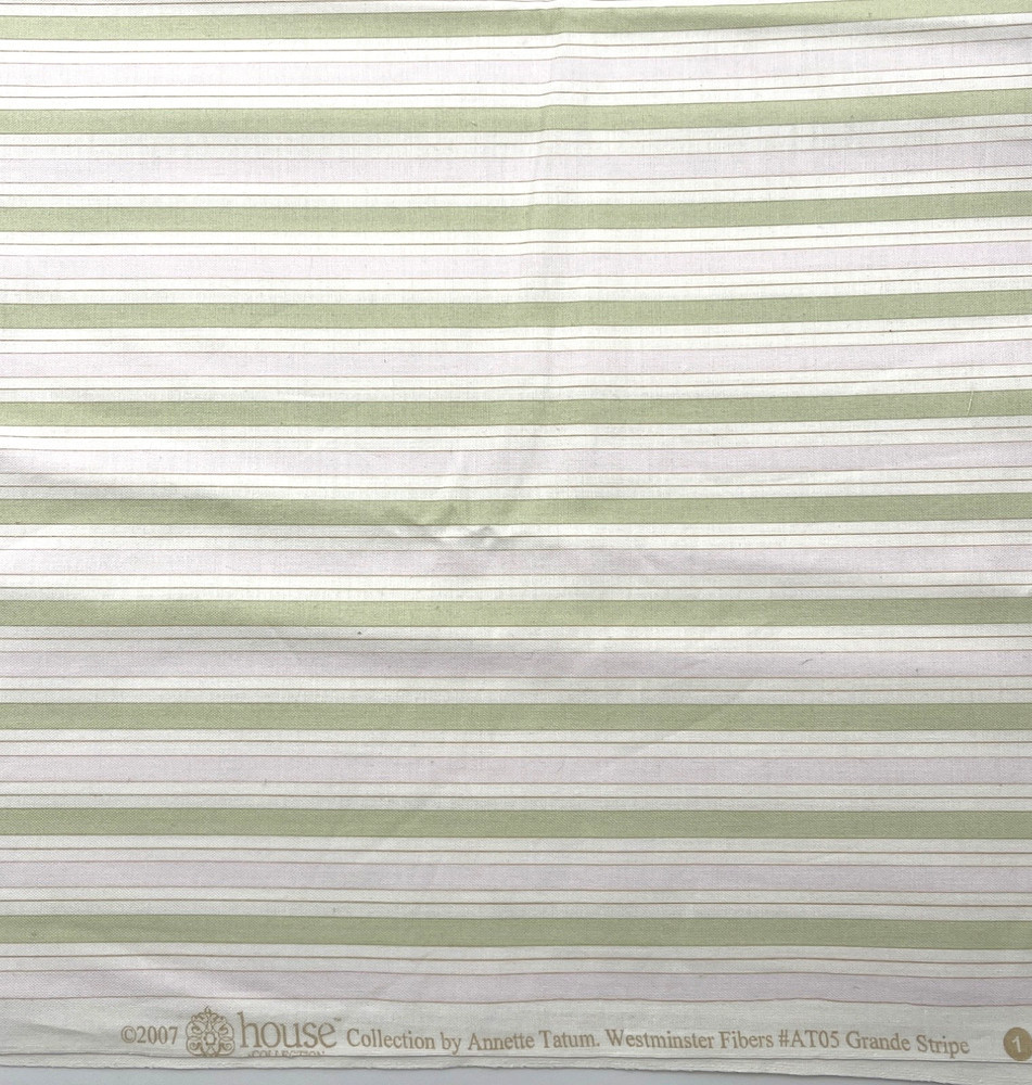 2007 House Collection Annette Tatum Westminster Fibers GRANDE STRIPE #AT05 2/3yd