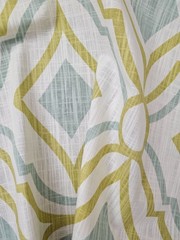 Geometric Upholstery Fabric Green Diamond Trellis Pattern Home Decor Drapery