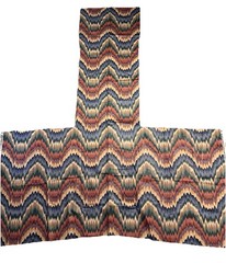 Vintage Waverly Ford Flannelstitch Fabric Remnants Boho Southwest Zigzag USA