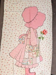 Holly Hobby Fabric Cotton Panel 1970s