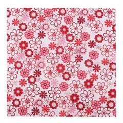 7 Pcs 25x25cm Red Flower Series Cotton Fabric Squares for Sewing Quilting