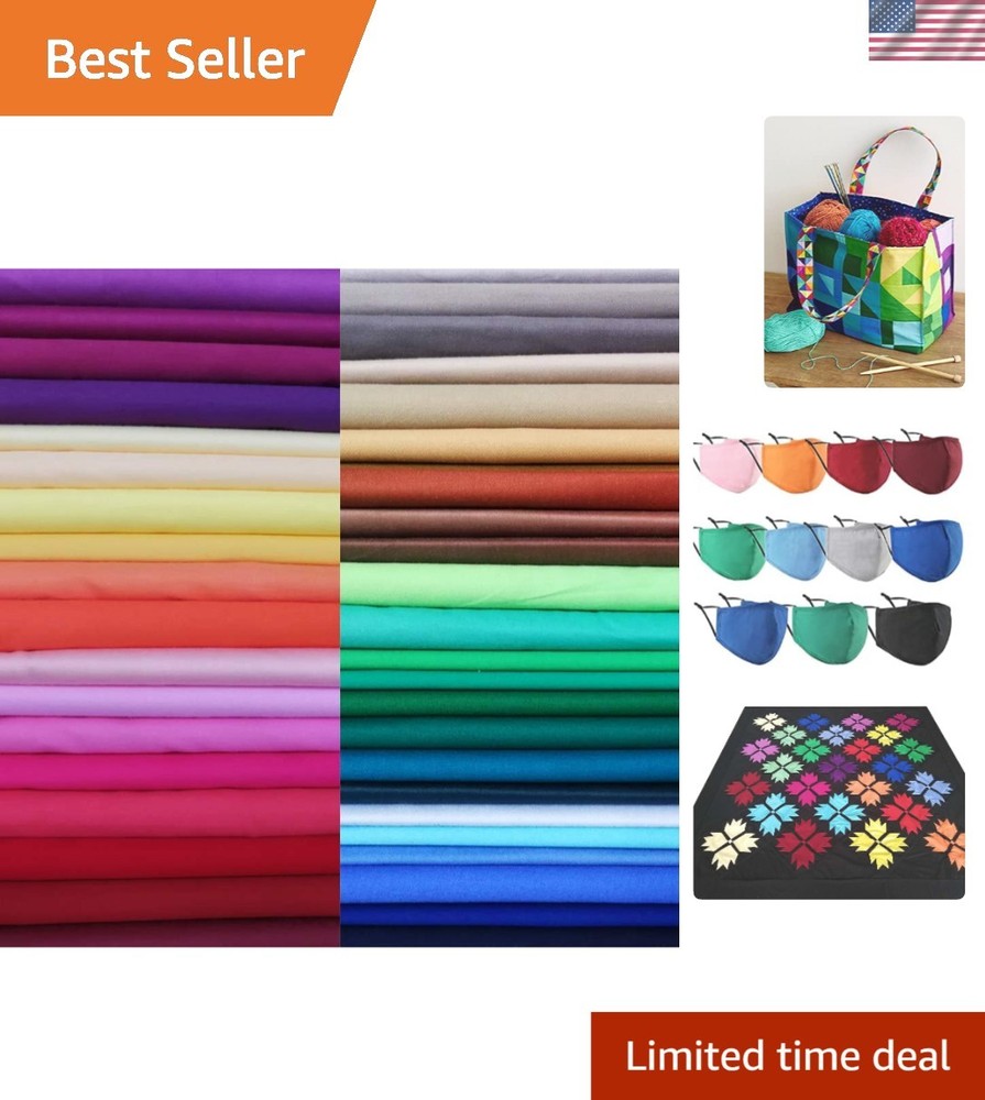 Vibrant & Versatile 50 PCS Precut Cotton Fabric Squares – Ideal for DIY Projects