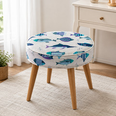 Kokka – Japanese Fabric – Fish – Lightweight Cotton Linen Canvas