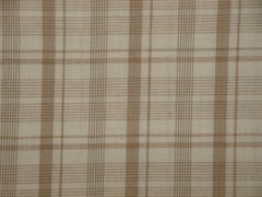 Cream & Wheat Large Bentley Plaid Cotton Homespun Quilt Home Decor Sewing Fabric