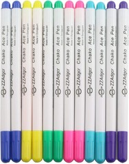 Disappearing Ink Fabric Marker Pen for Sewing 1 Count (Pack of 12), Assorted