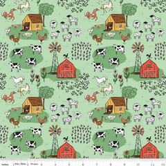3 Fat Quarters Bundle Riley Blake “Farm Livin” Barns Farm Animals Quilt Cotton