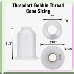 Black and White 2 Large Spool Bobbin Thread