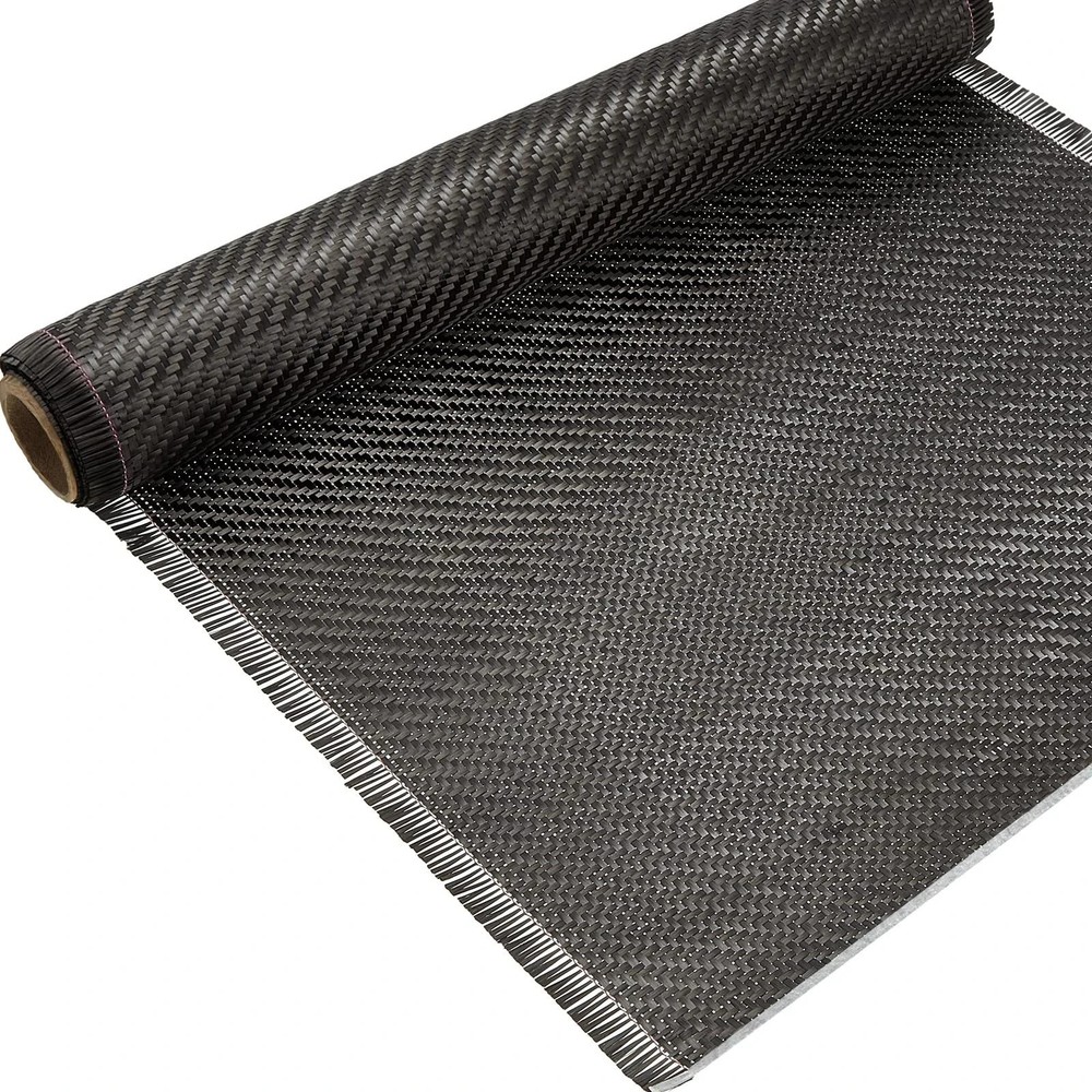 Tela De Fibra De Carbono-2X2 Tejido De Sarga 3KILO 220G 6.5 Ft X 12” Paquete De