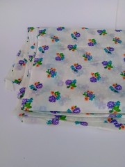 VTG 70s Material for Sewing 45 x 216 (18 Feet) Nightdown/Pj Fabric Flower Print