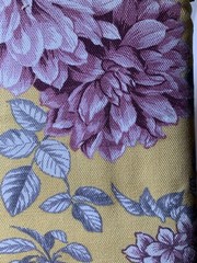 2 Better Homes & Garden 100% Cotton 72 x 45, 4 Yard Yellow Floral Homedec Fabric