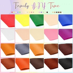 40 Rolls Felt Sheets 8×35 Inch 20 Assorted Dark Colors Sewing Craft Fabric