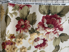 Vintage Magnolia Home Fashion Fabric 1998 Floral Cotton Designer Irregular Cut