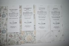 Lot 17 Pieces Palampore Fabric Samples Small Scale 100% Cotton 7″ x 9″ Botanical