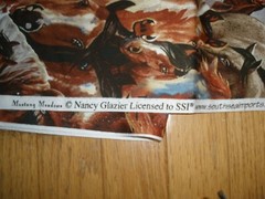 Mustang Meadows Nancy Glazier Horse Fabric Material 44 x 120 (068)