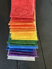 18 PC 2.5″ Jelly Roll Strips Die Cut Beautiful Mix, Jewel Colors