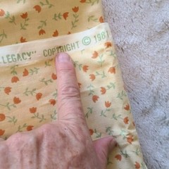 1 yd+ Vtg 1981 Wellman Fabrics 41″ x 56″ An American Legacy Floral Dupont Teflon