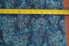 By 1/2 Yd, Blue Swirls on Blue Batik, Indonesia, Hoffman, Hand-Painted, B520