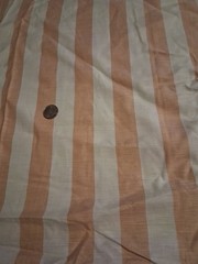 Pink And White Stripes Cotton Polyester Blend Fabric 45″ X 36″
