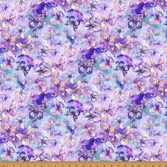 Flourish By Hoffman Fabrics – Violet Butterflies #X5630-81