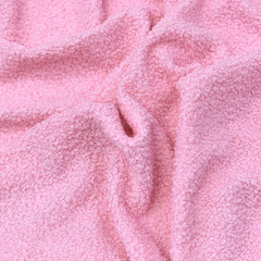 Pink Curly Teddy Fleece Sherpa Faux Fur Fabric, 1 Yard | 63″ Wide, Fluffy Soft,