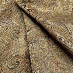 Fabric By The Yard Brown and Gold Brocade Royal Victorian Tapestry Upholstery