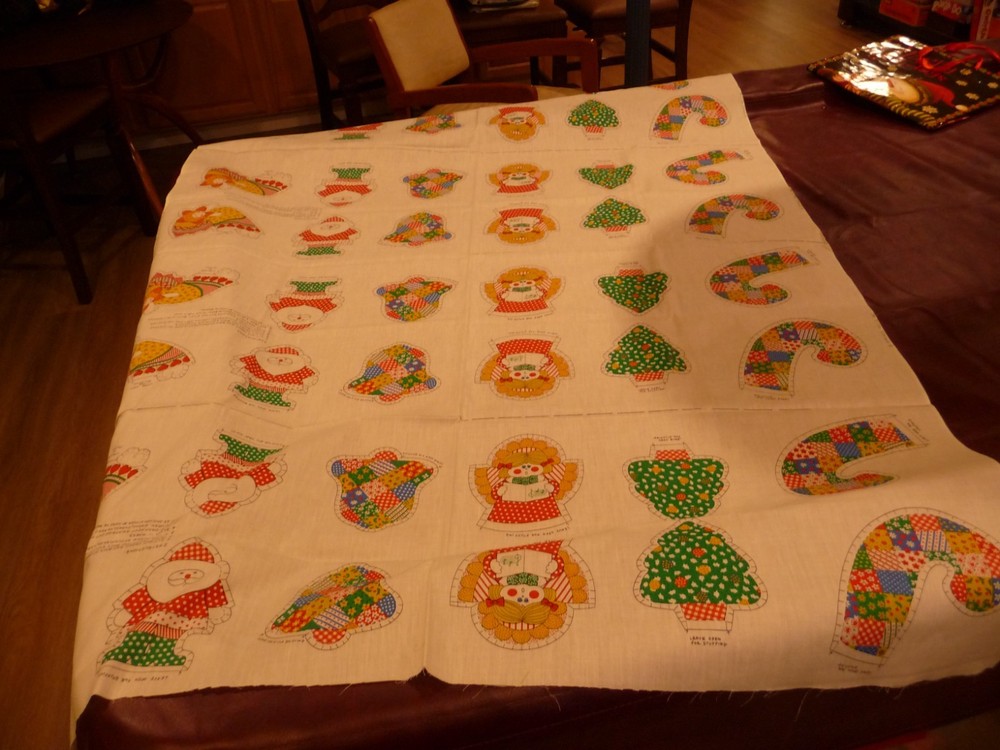 VTG 1976 Spring Mills Cut And Sew Fabric Ornaments Make 24 OR 48