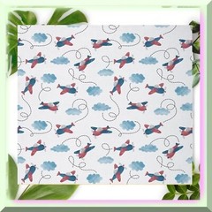 Kids Airplane Print Fabric 36×59 inches