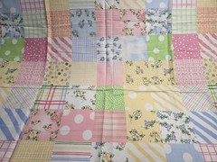 Loralie Designs Precious Patchwork Pastel Crib Quilt Fabric Panel 36″x44″