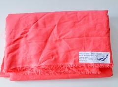 BRIGHT Neon Watermelon Pink/Red Cotton Linen Apparel Fabric 54″ W 4+ yards