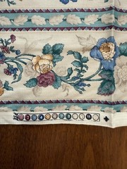 House N Home 90s Floral Strip Cotton Fabric Preshrunk Drape Upholstery 1 1/ 3yd