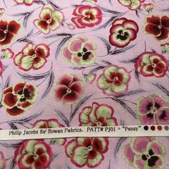 Rowan Quilting Cotton Fabric PHILLIP JACOBS ‘Pansy’ PJ01 15”x 43” Purples