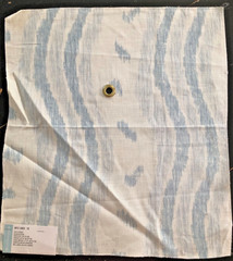 Blithfield LEE JOFA Ikat Stripe in Blue/Oyster 16 1/4 x 18 3/8″ Fabric Sample
