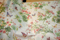 3.66 yds Cotton Sheeting Garden Floral polka dot Quilt Craft Pillow 48″ x 132″