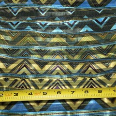 Jo-Ann Fabrics 2-7/8yd+ Sheer & Shiny Striped Fabric Ethnic Boho ~43″x~103″