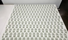 BALLARD DESIGNS ANNIE SAGE GREEN GEO FLORAL MULTIPURPOSE FABRIC BY THE YARD 54″W