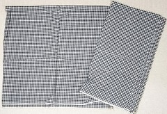Vintage 1/8″ Black & White GINGHAM Check Fabric 1½ yd. x 34″ Cotton 1/8-inch 2pc