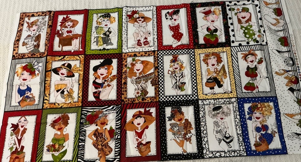 Sew Creative Panel Fabric Loralie Harris 21 Panels Vintage Material Textile