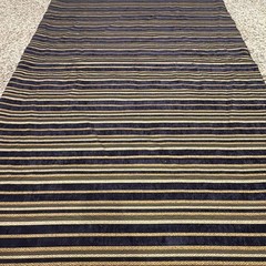 Heavy Jacquard Upholstery Fabric Striped Navy/Gold/Cream 60”x35”
