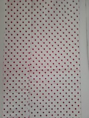 Fabric Remnant Material 60×108″ Fuschia Pink Polka Dot On White Piece Polyester