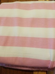 1yd 34″ Pink And White Stripes Cotton Lycra
