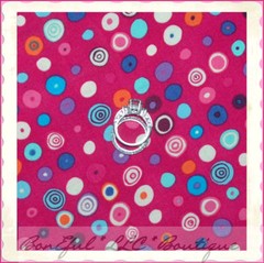 BonEful Fabric FQ Cotton Quilt Pink Purple Blue Barcelona Spain SOL Polka DOT US