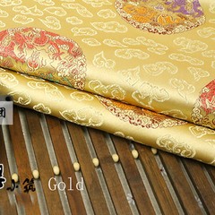 Chinese Ancient Costume Pillow Brocade Fabric Dragon Clouds Damask Cushion Cloth