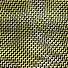 Yellow Aramid Carbon Fiber Blended Fabric mixed cloth 230gsm W /工 Weave 100*50cm