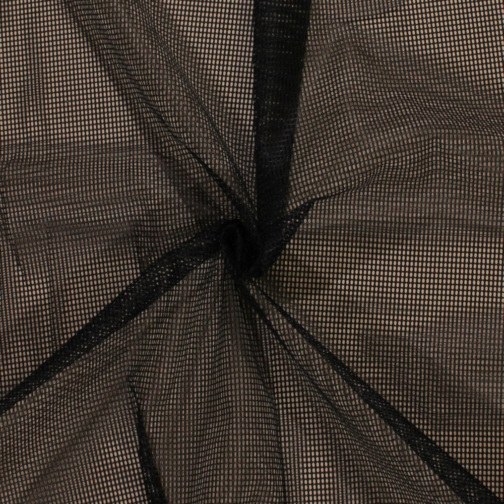 Soft Polyester Black Mesh 1/8″ Holes 52″ Wide Fabric by the Yard D183.04