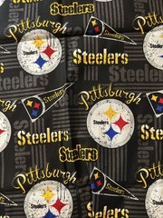 NFL Pittsburgh Steelers Football Cotton Fabric 1/2 Yard (17.5” By 58”) New