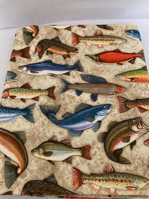 Robert Kaufman – Fabric – Copper Ridge – # 9156 – Fish Theme – 1 Yard – Fun