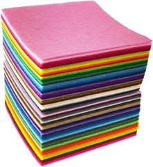 High-Quality 1mm Thick Craft Felt Sheets – 88 Assorted Colors for Creative Use