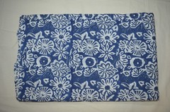 3 Yard Hand Block Floral Print 100%Cotton Fabric NO TARRIF CHARGES 100%✅ZK_190