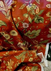 VTG Jay Yang Design Floral Jacobean Upholstery Cotton Fabric 54″ X 92″